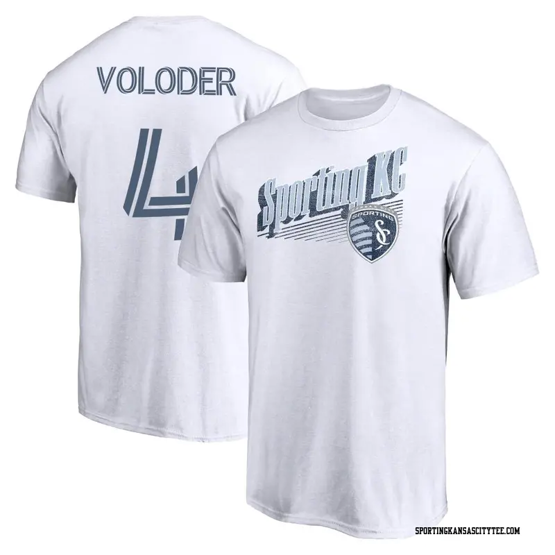 Men's Sporting Kansas City ＃4 Robert Voloder White Name & Number Winning Streak T-Shirt